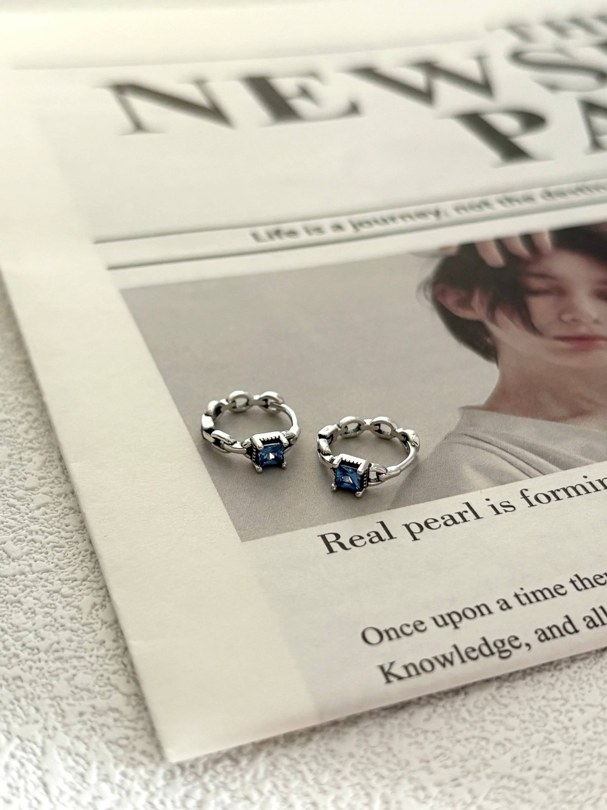 Glacier Ocean Huggie Earrings