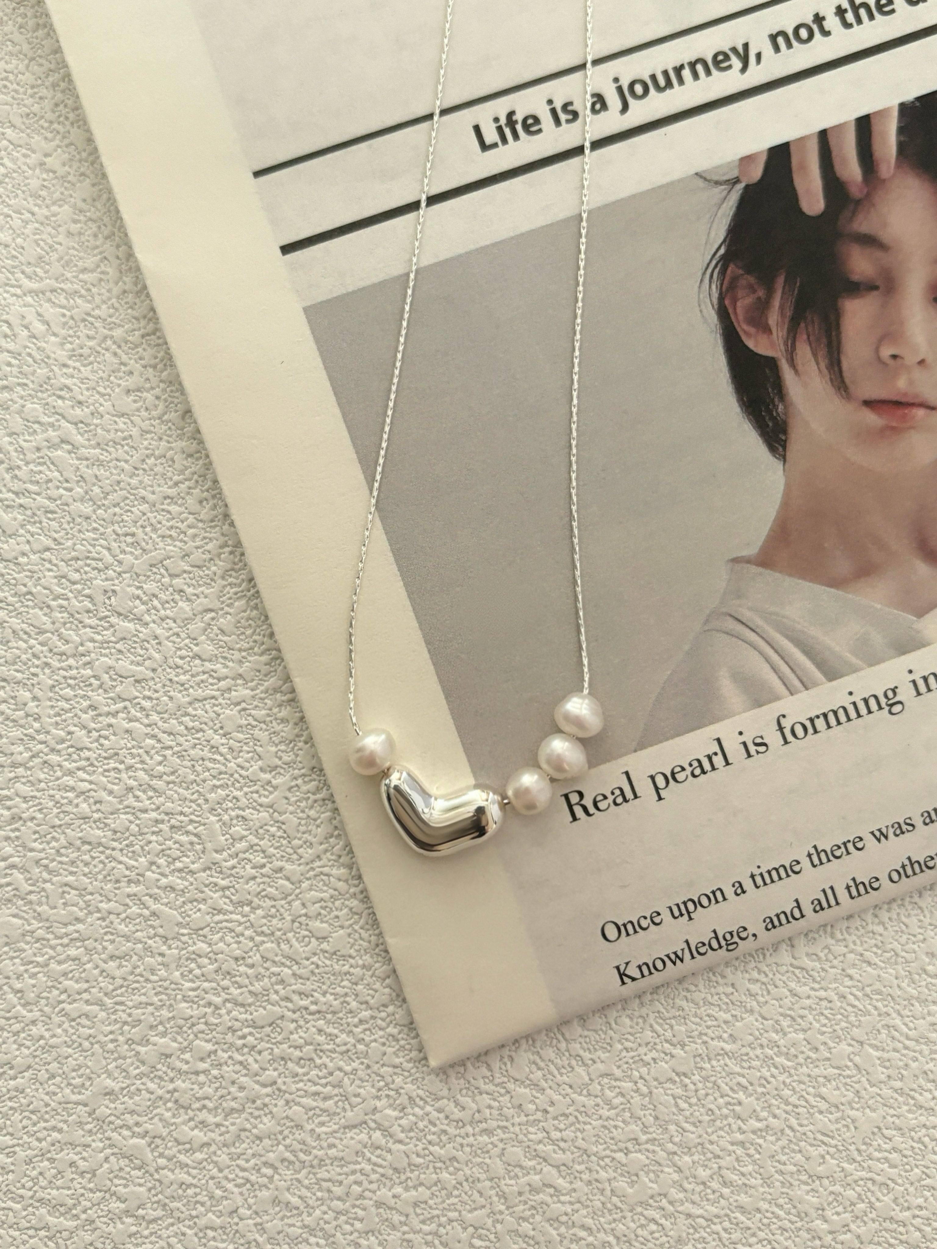 Pearl Embrace Heart Necklace