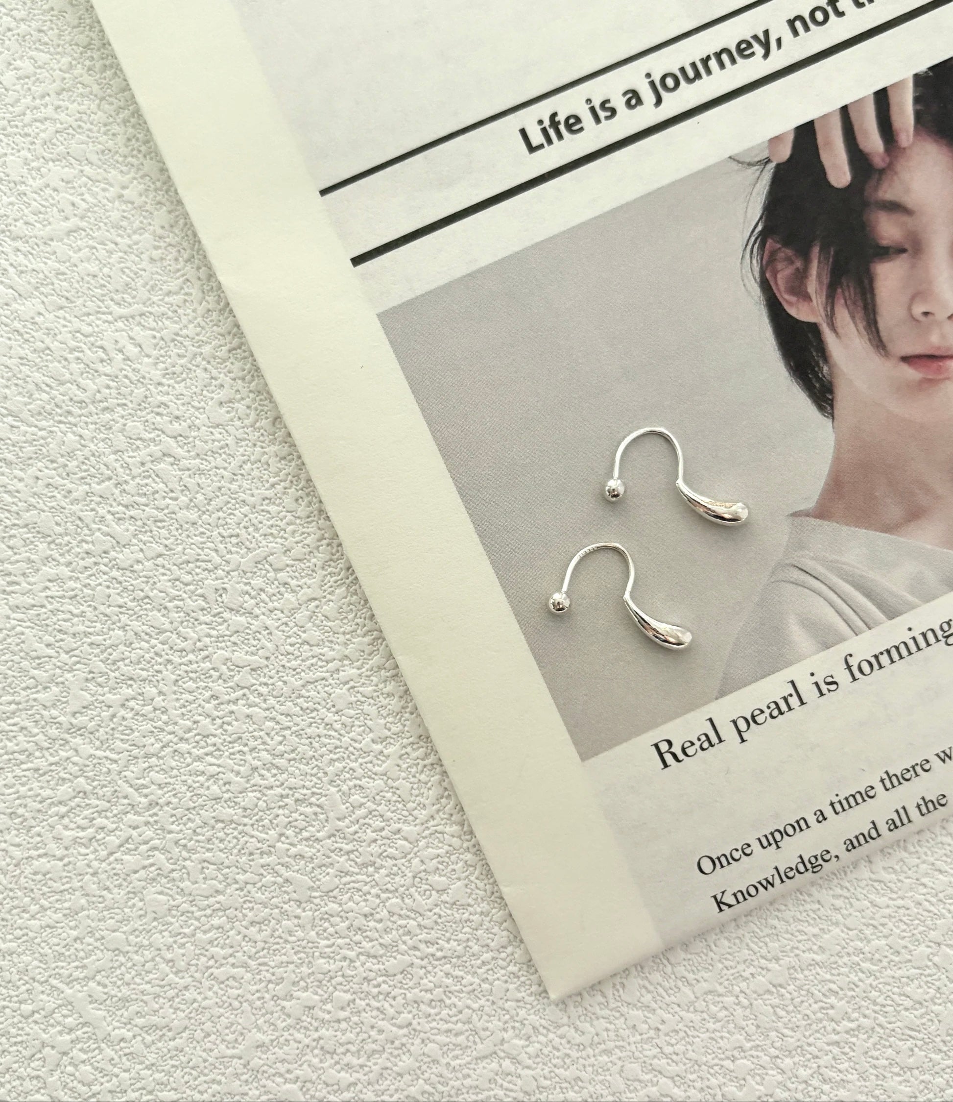 Dewdrop Fine Silver Ear Jackets