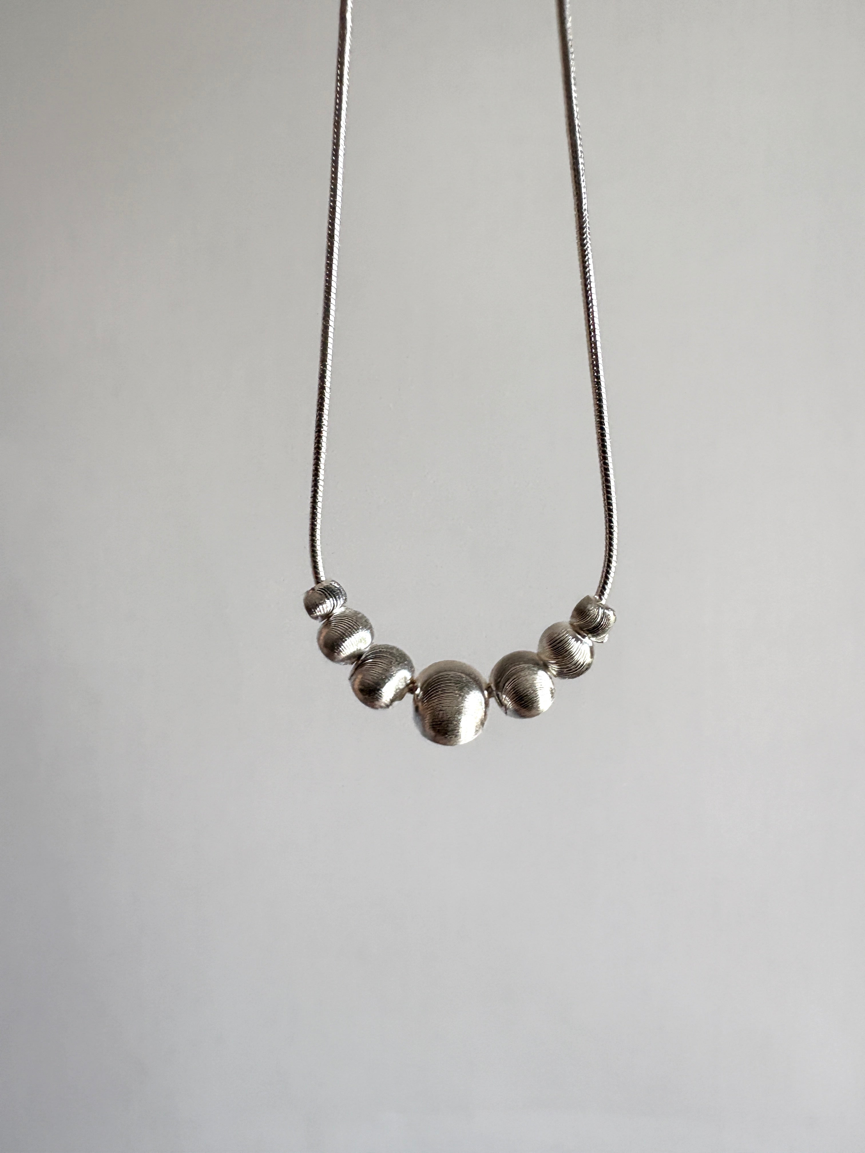 Liquid Pebble Silver Snake Chain Necklace