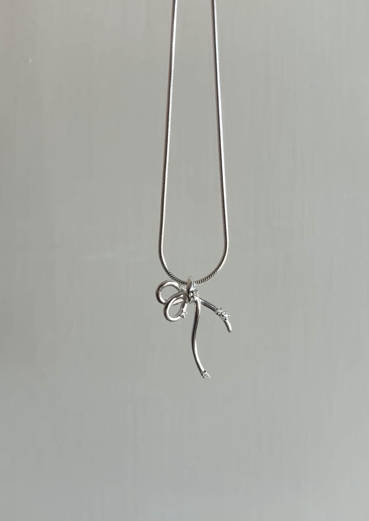 Satin Ribbon Bow Necklace