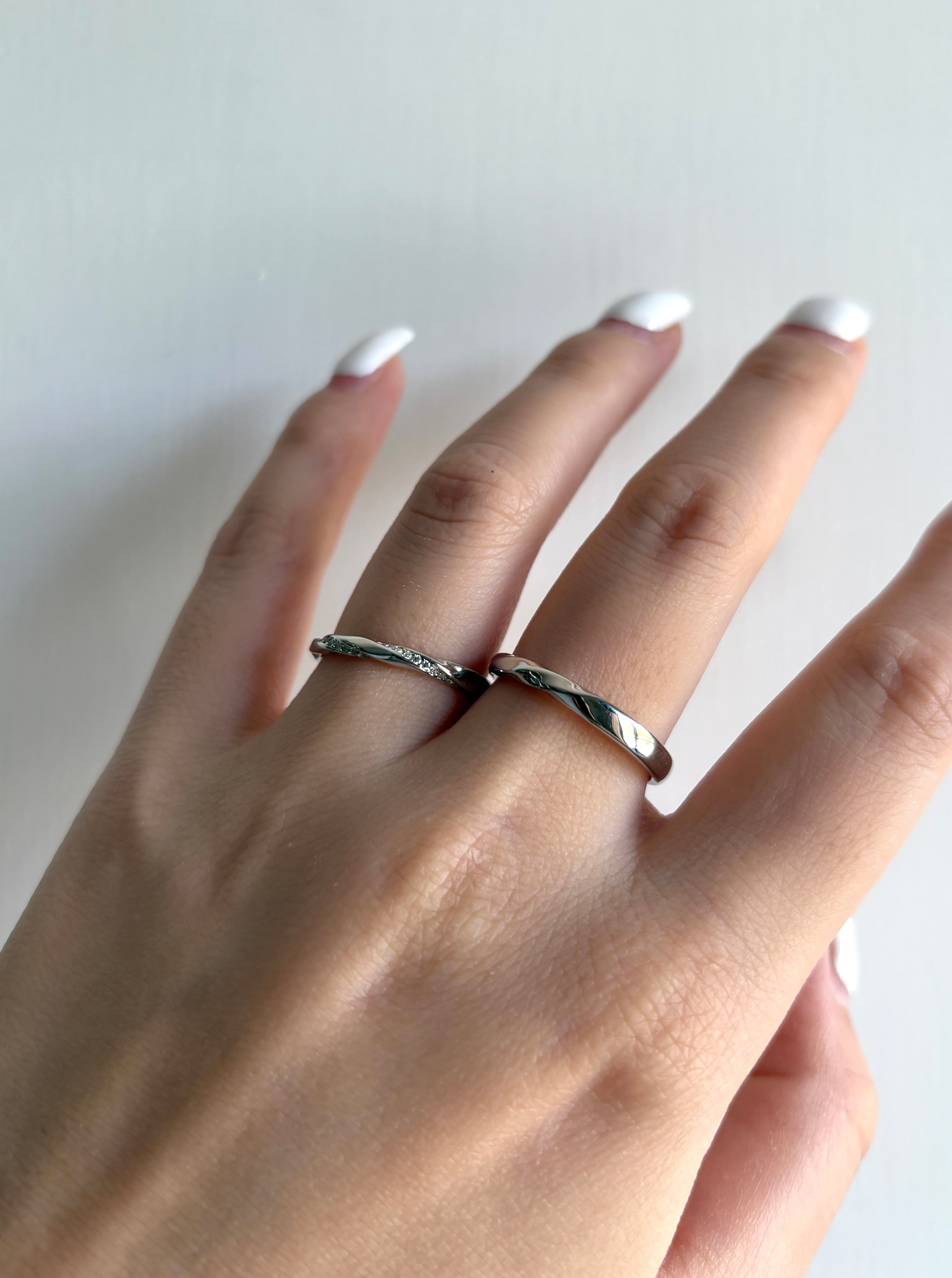 Ripple Twist Silver Adjustable Ring