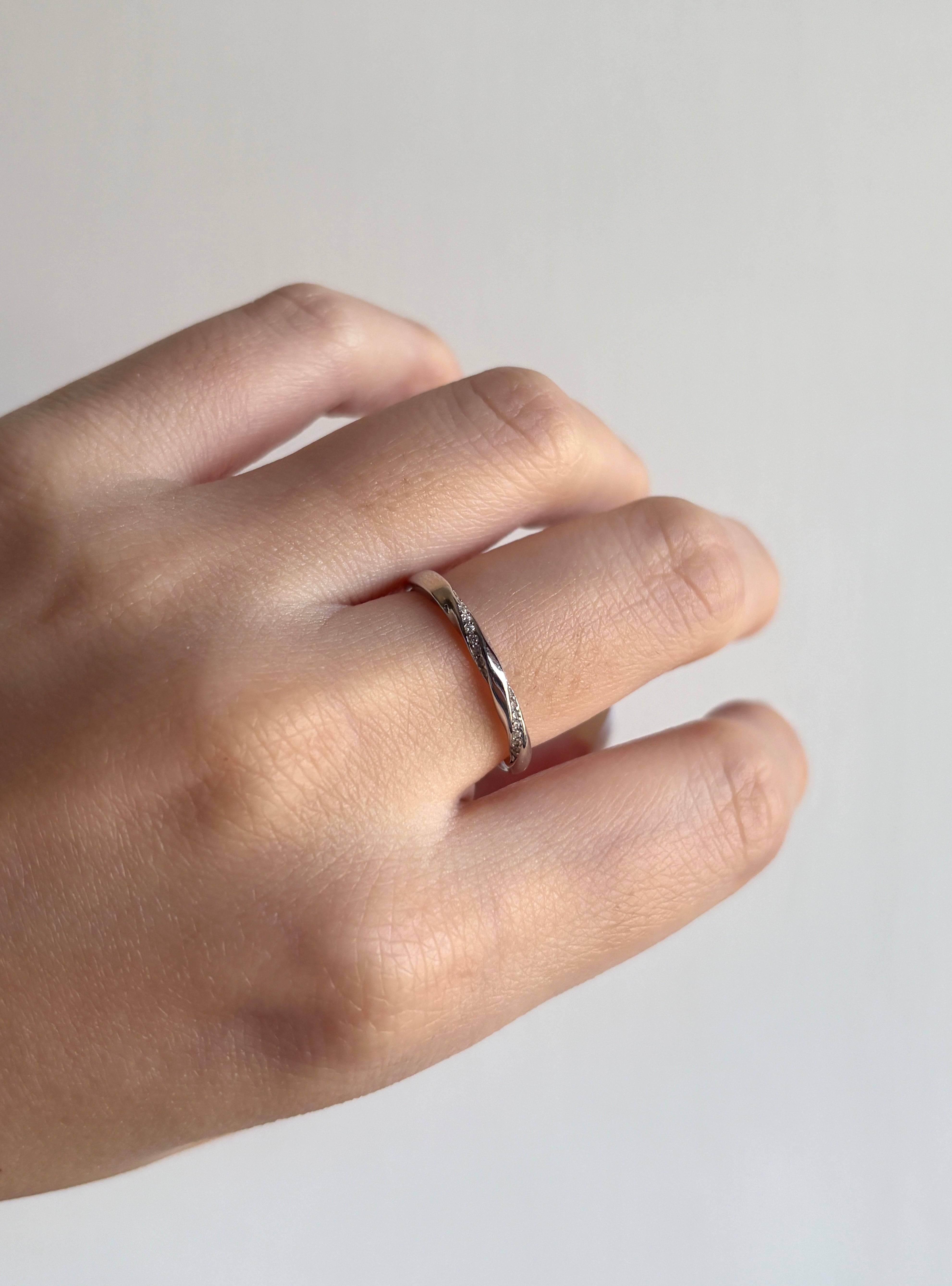 Silver Swirl Spark Adjustable Ring