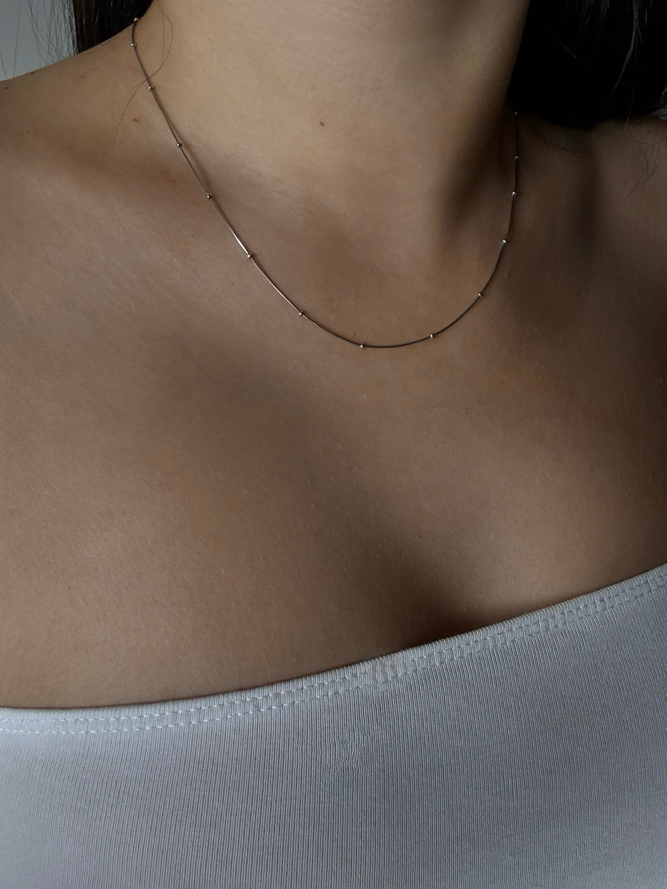 Everyday Layering Dotted Chain Necklace