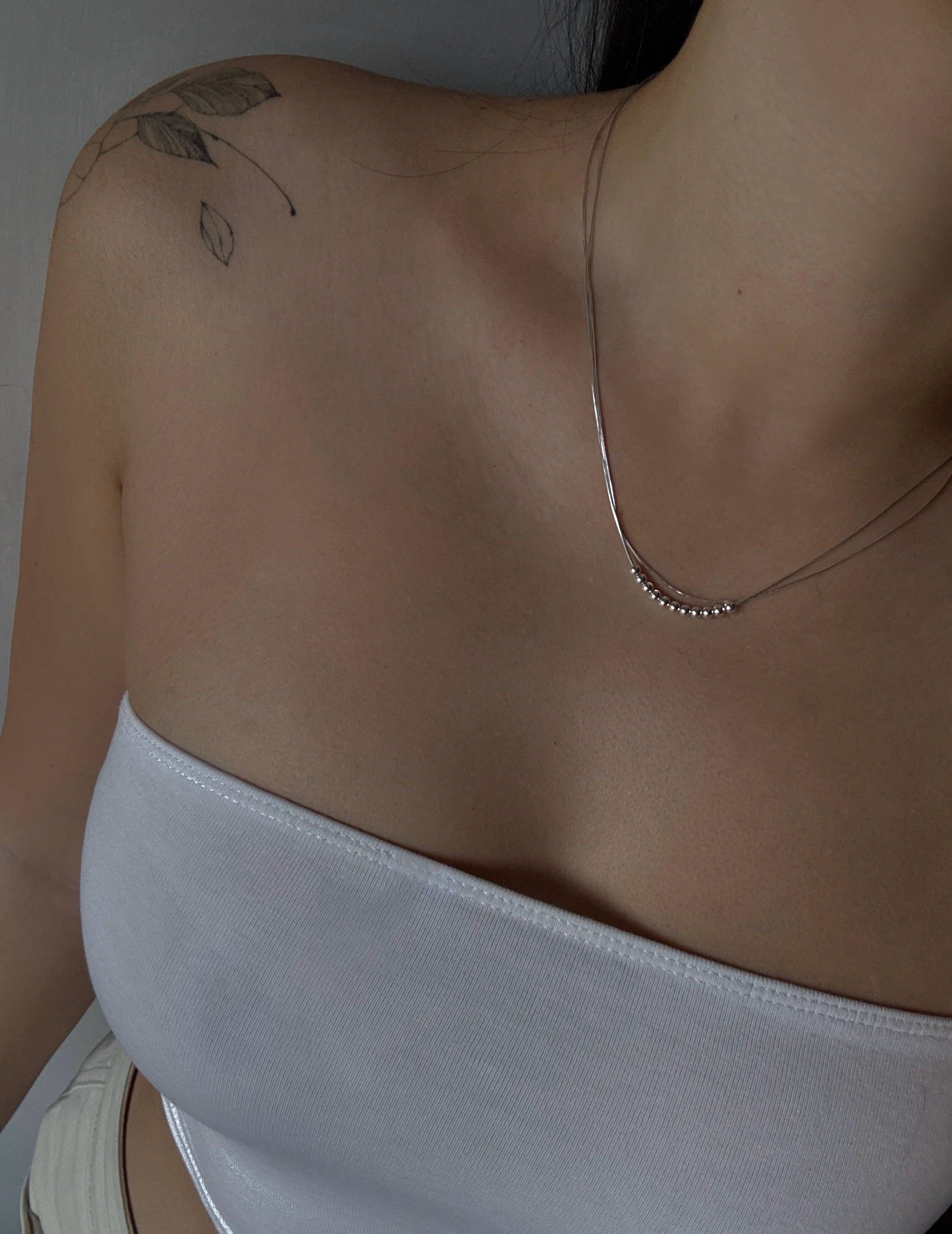Liquid Lines Bead Layered Necklace