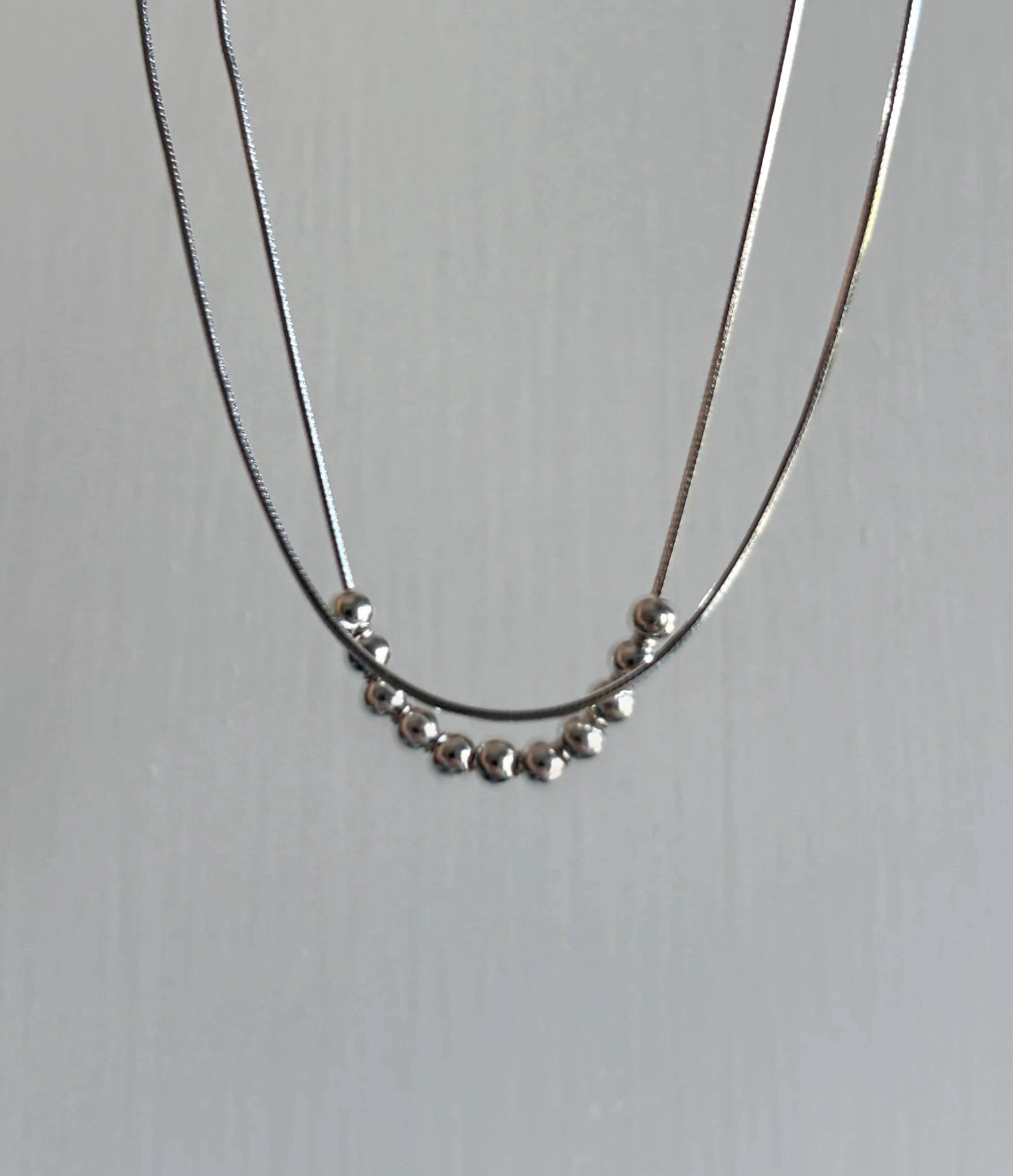 Liquid Lines Bead Layered Necklace