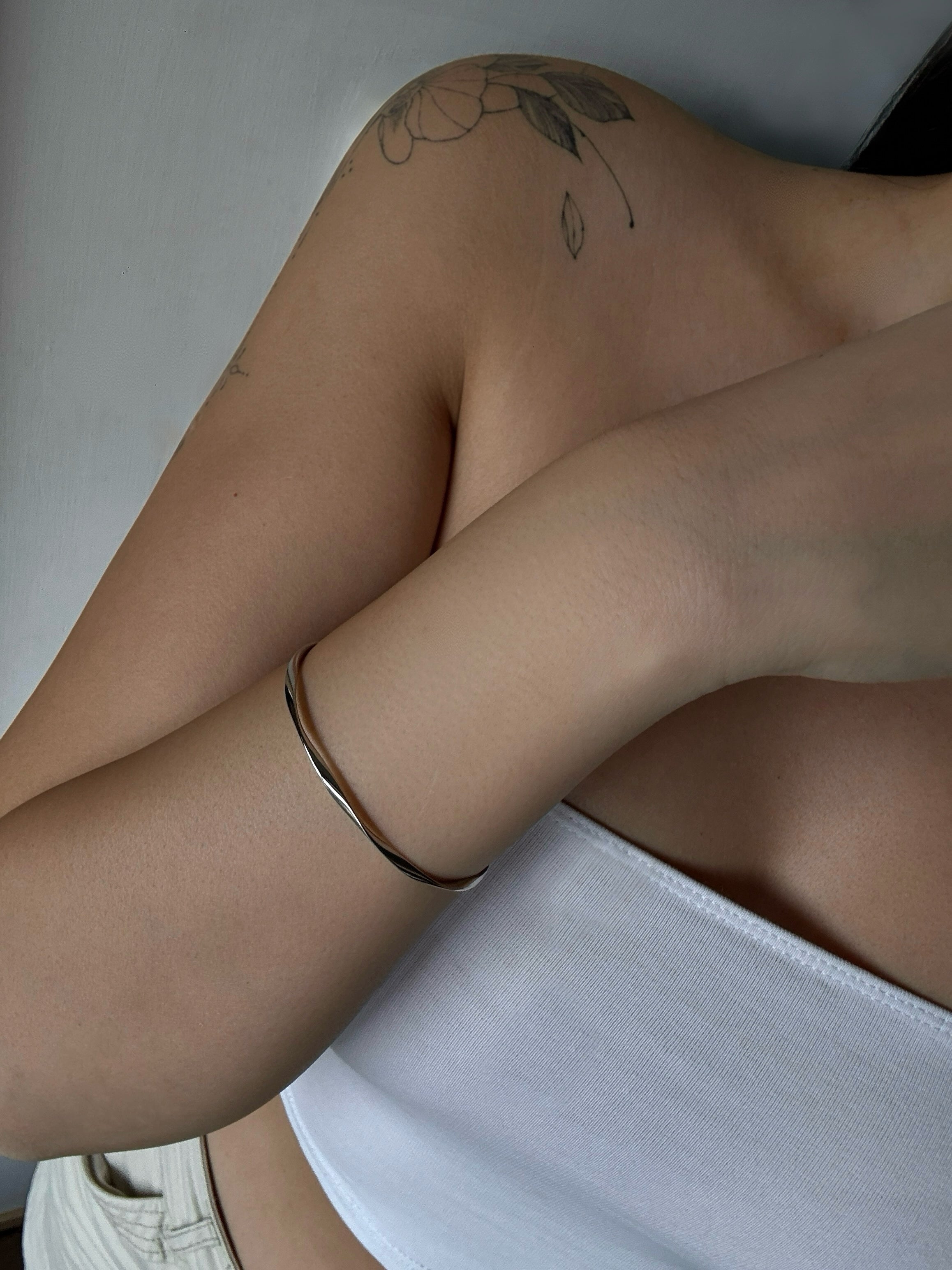 Fluid Wave Twist Bangle
