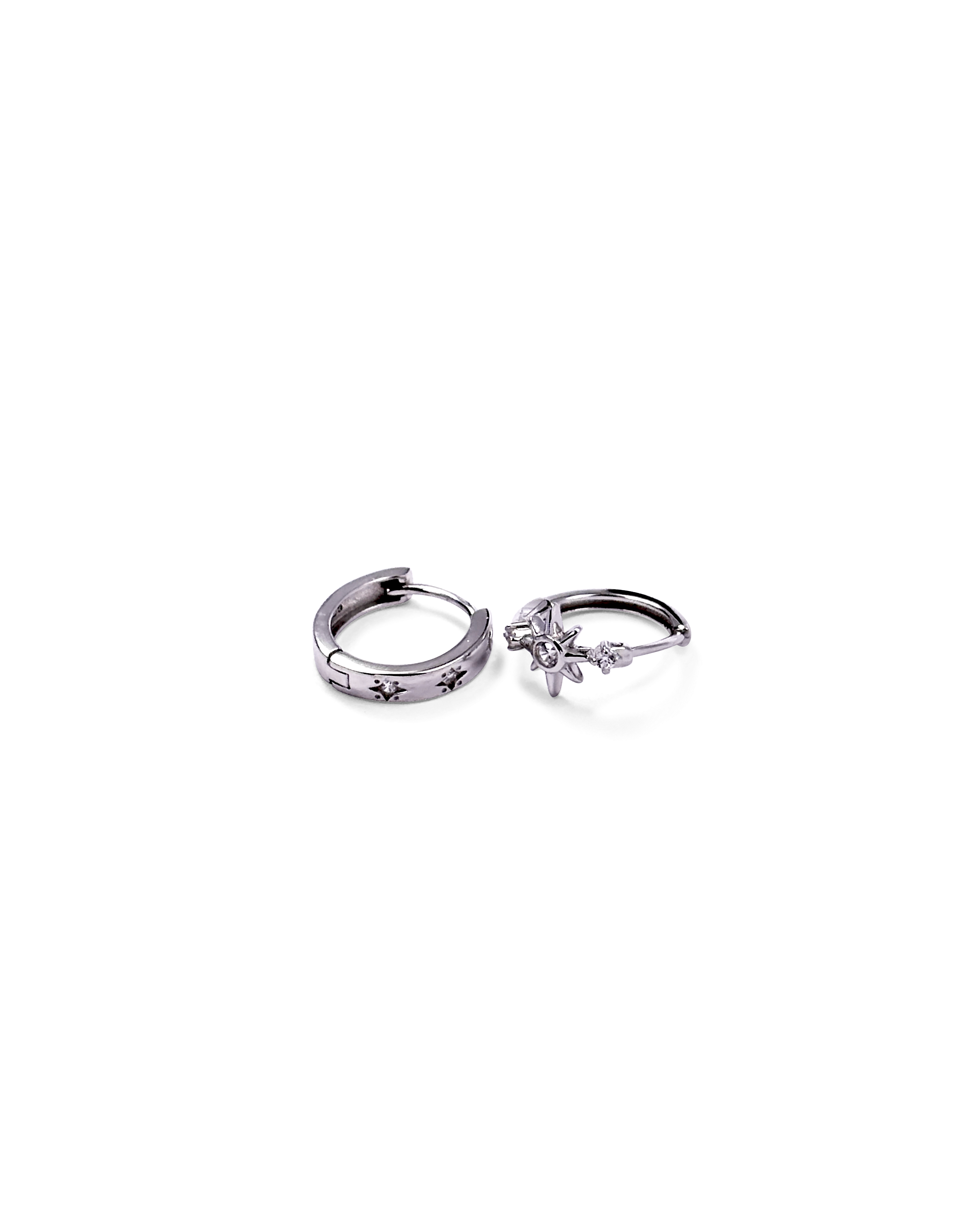 Celestial Star Huggie Hoops