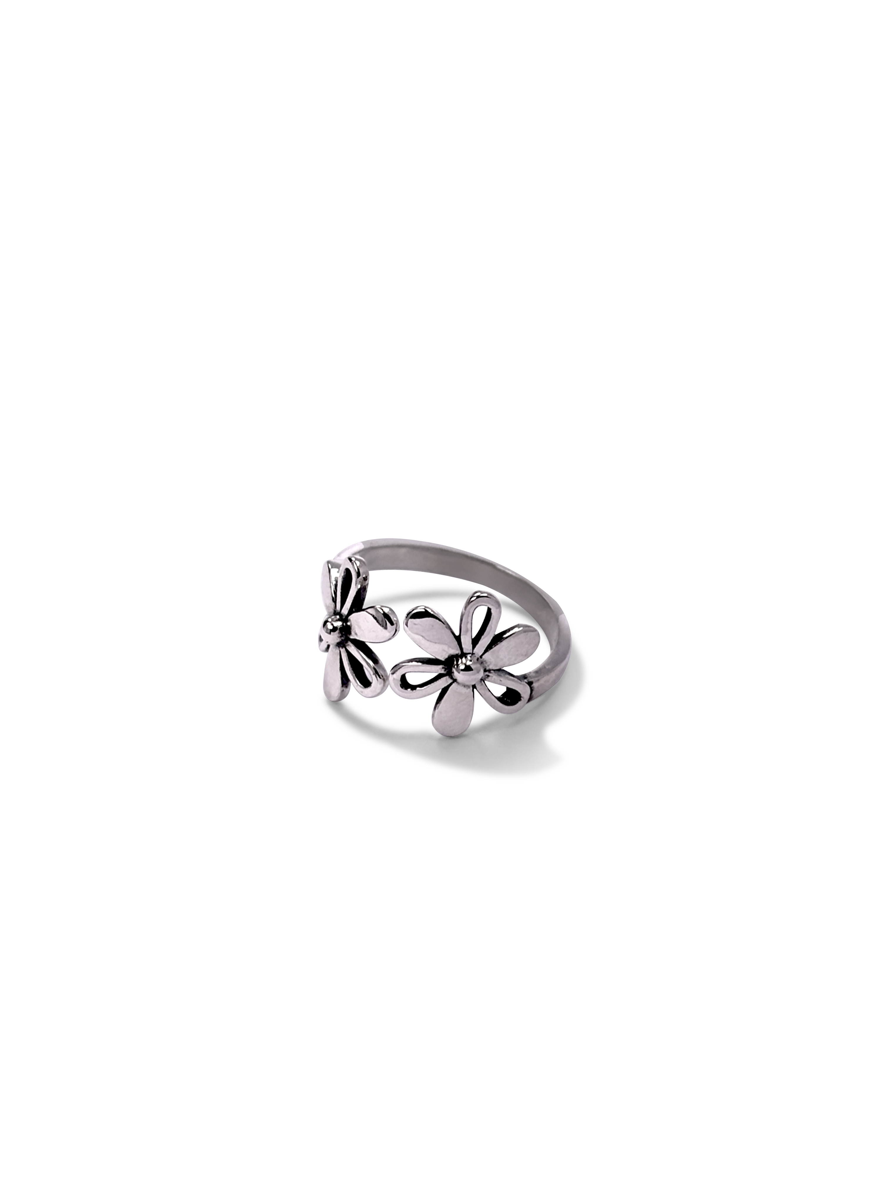 Twin Daisy Open Ring
