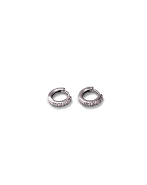 Pavé Classic Huggie Hoop Earrings