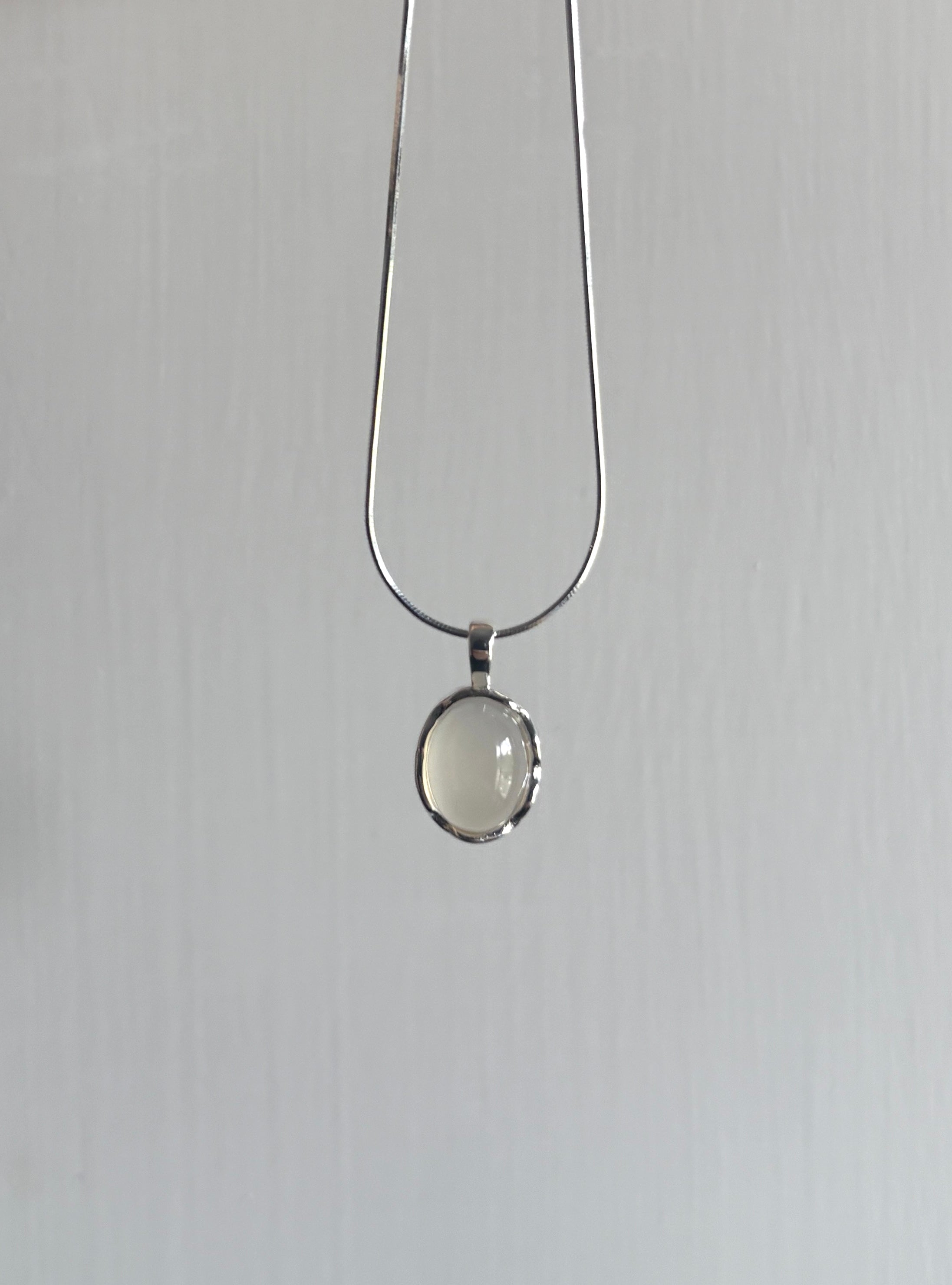 Silver Agate Necklace