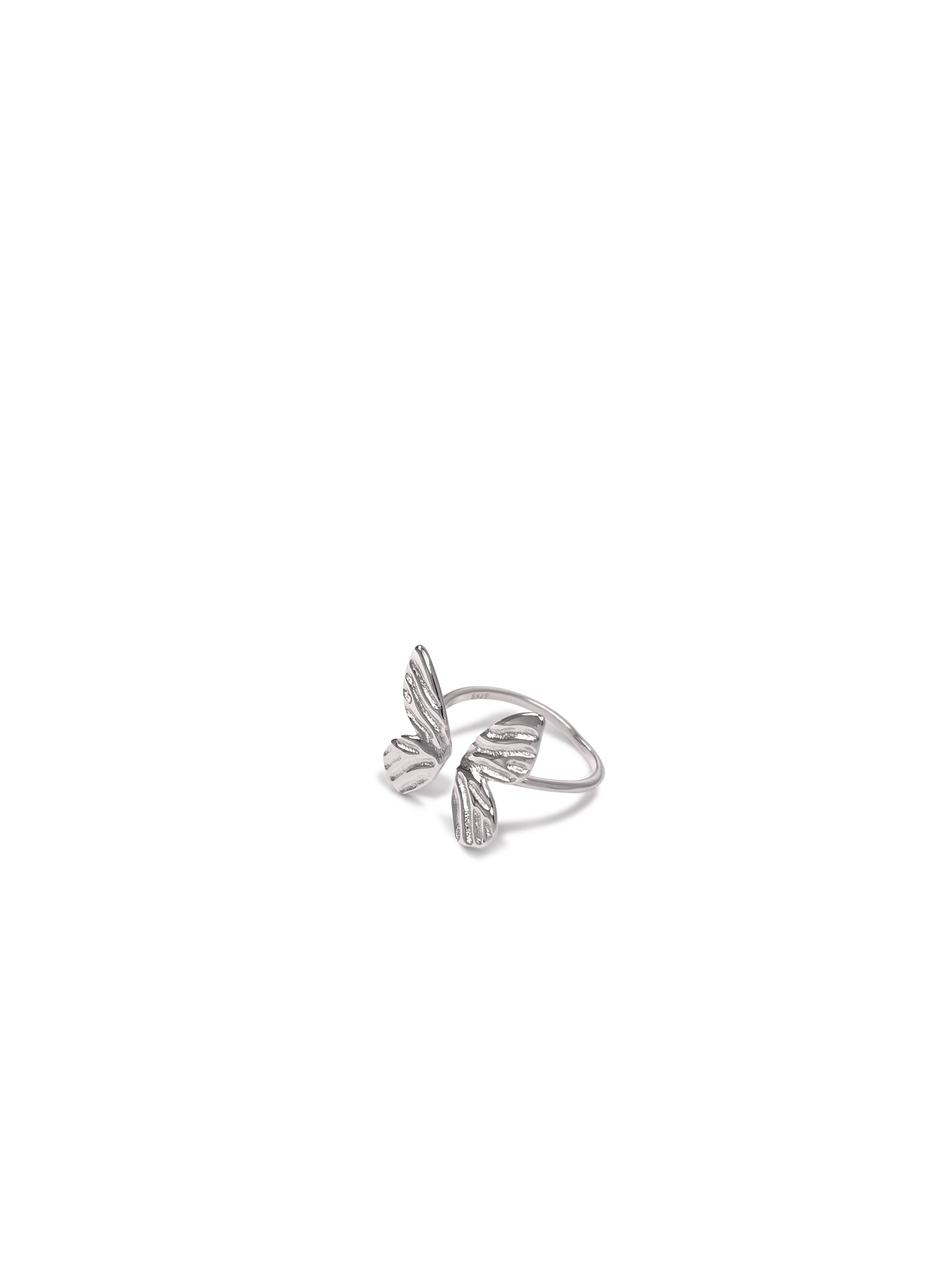 Silver Papillon Adjustable Ring