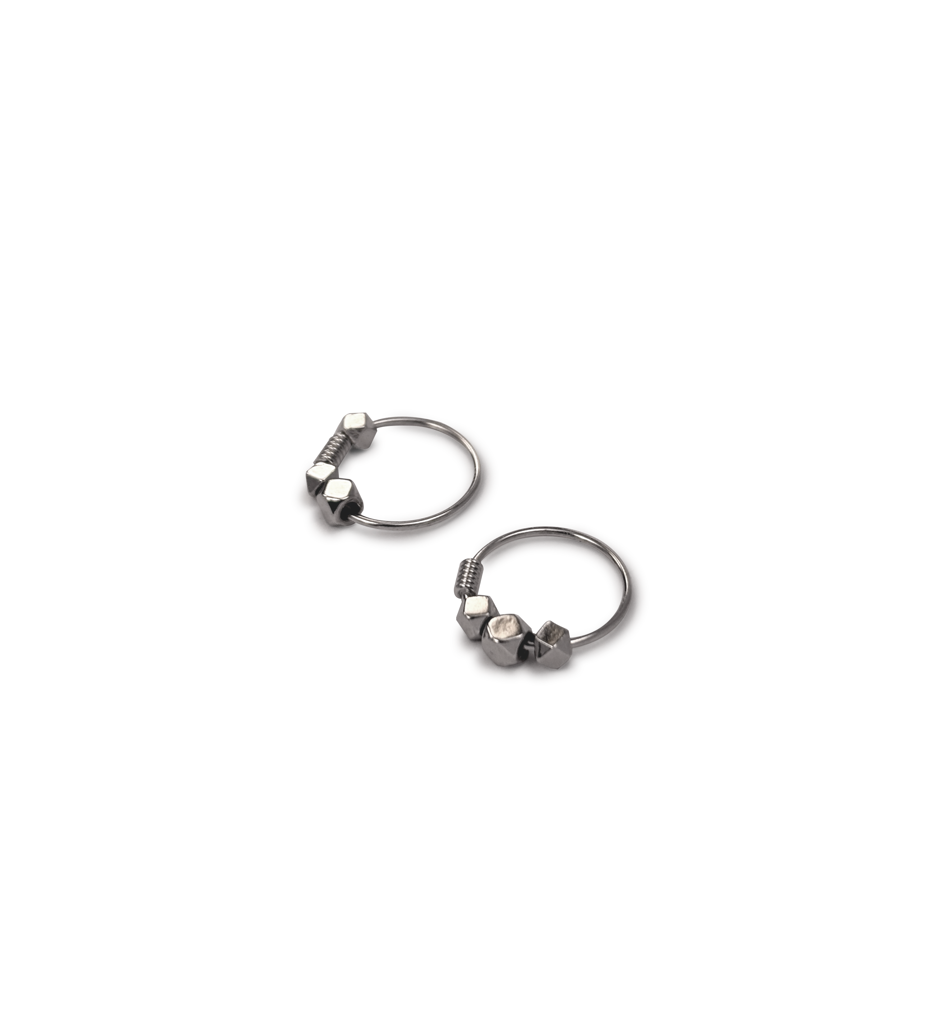 Prism Bead Mini Hoop Earrings