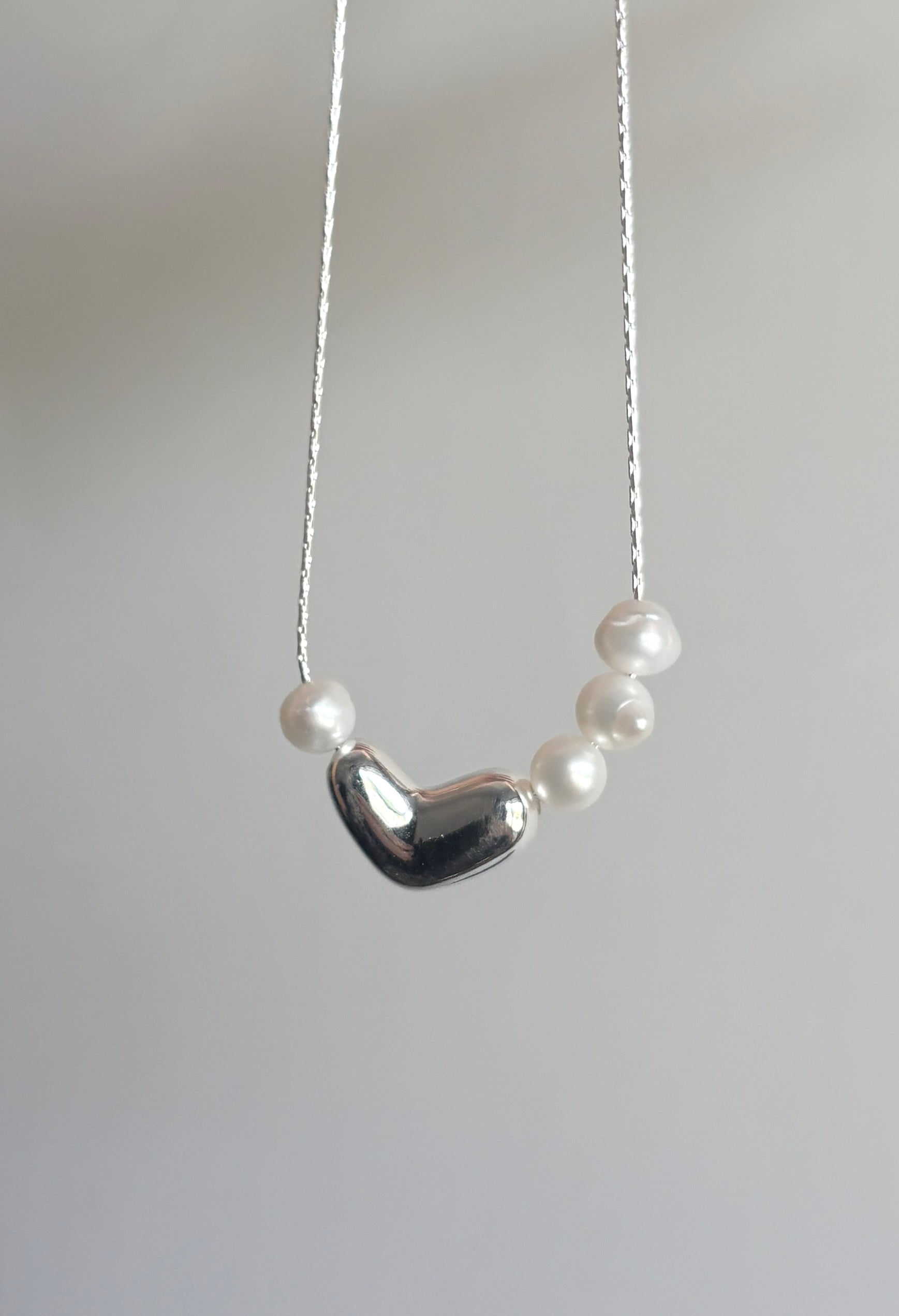 Pearl Embrace Heart Necklace