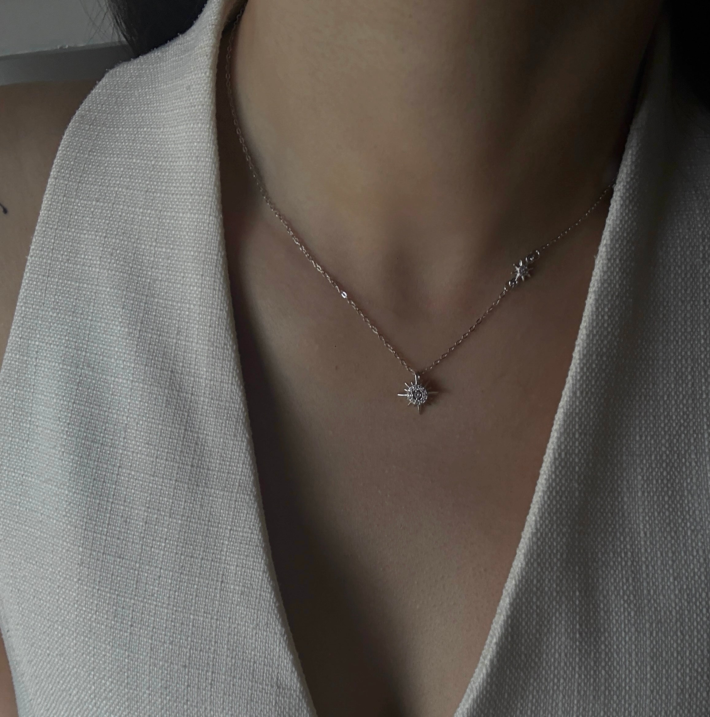 Celestial North Star Duo Necklace