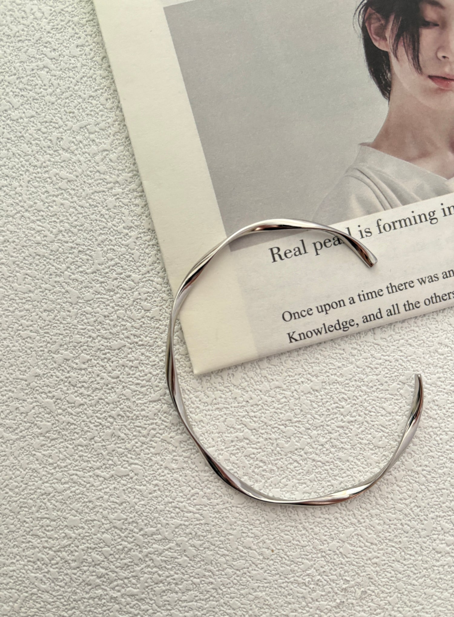 Fluid Wave Twist Bangle